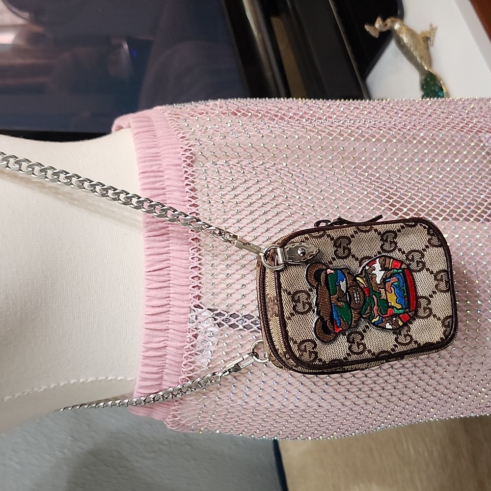 Gucci Mini Crossbody Pouch W/Camo Bear - Picture 2 of 14